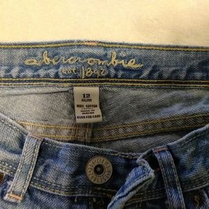 Abercrombie girls jean shorts.
